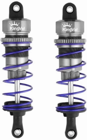 KingVal Replacement Aluminum 92mm Front Shock Absorber Damper Compatible with ZD Racing HSP Redcat Hongnor LRP HPI Hobao Wltoys 1/10 RC Car Buggy Truggy Truck (Gray)