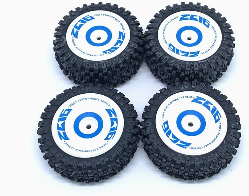 KingVal Replacement Front and Rear Tire Wheel Tyre Combo RC Parts Compatible with WLtoys 124017 RC Car
