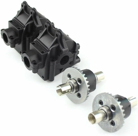 KingVal Replacement Metal Differential with Plastic Gearbox RC Parts Compatible with Wltoys 144001 124018 124019 124017 124016 144010 124007 RC Car