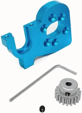 KingVal Replacement Metal Motor Mount Base with Motor Pinion Gear RC Parts Compatible with WLtoys 144010 124016 124017 RC Car