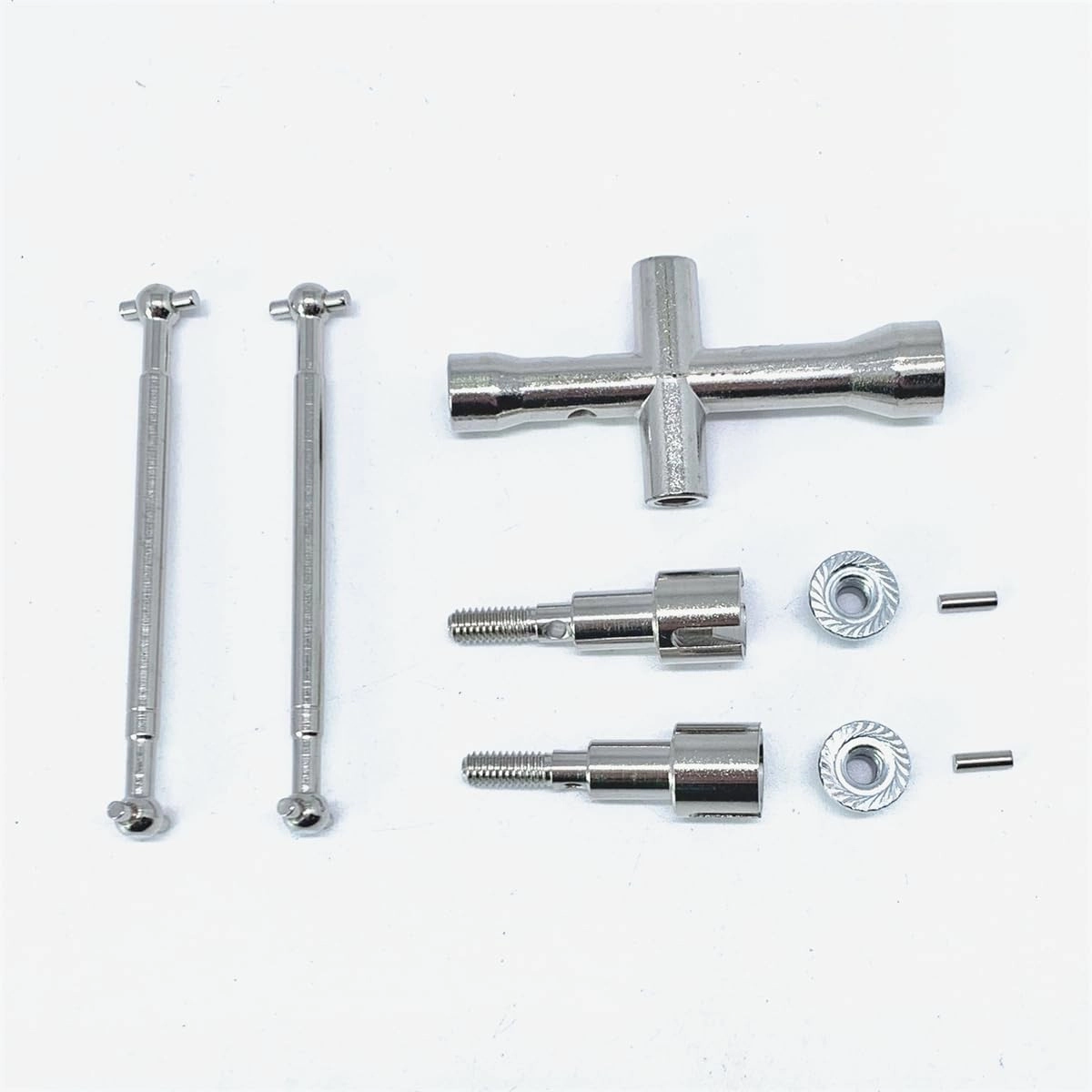 KingVal Replacement Metal Rear Drive Shaft Axle RC Parts Compatible with JJRC Q117-A PRO Q117-B PRO Q117-C PRO Q117-D PRO RC Car