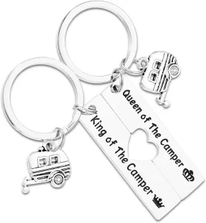 Kivosliviz Rv Camper Keychain for Men Women - Cute Camping Stuff - Best Rv Themed Camping Lovers Jewelry