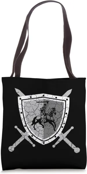 Knight armor with lions on the breastplate Medieval knight Tote Bag