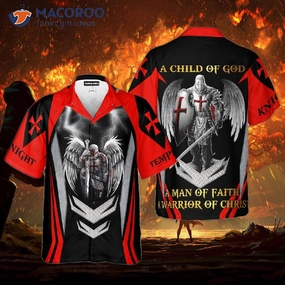 Knight Templar, A Child Of God, Hawaiian Shirts.