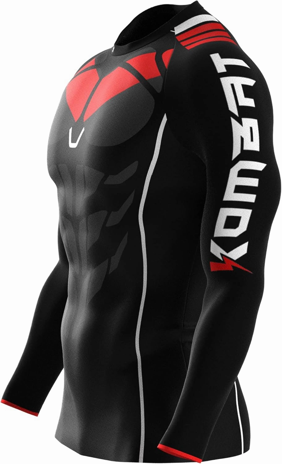 KOMBAT USA Knight Wing Rash Guard for Men | Mens Long Sleeve Nogi - Jiu Jitsu - MMA | Compression Shirt | BJJ Rash Guards