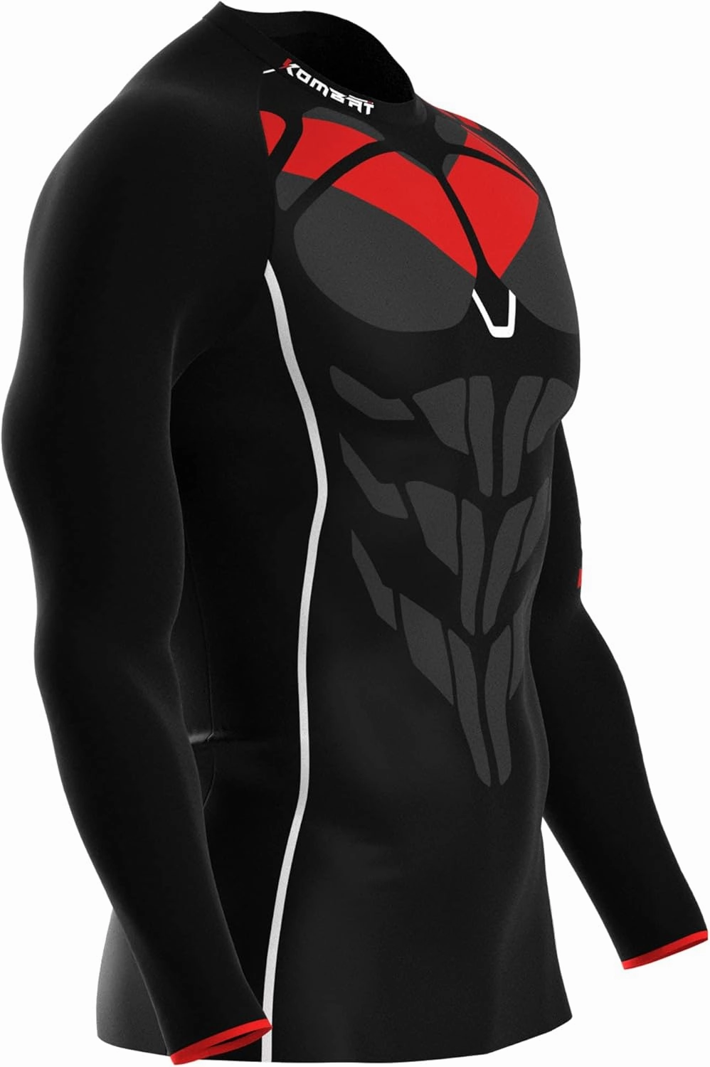 KOMBAT USA Knight Wing Rash Guard for Men | Mens Long Sleeve Nogi - Jiu Jitsu - MMA | Compression Shirt | BJJ Rash Guards