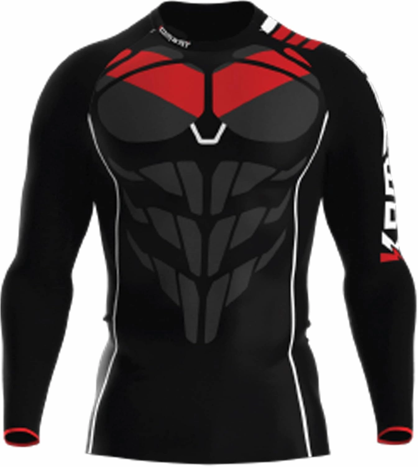 KOMBAT USA Knight Wing Rash Guard for Men | Mens Long Sleeve Nogi - Jiu Jitsu - MMA | Compression Shirt | BJJ Rash Guards