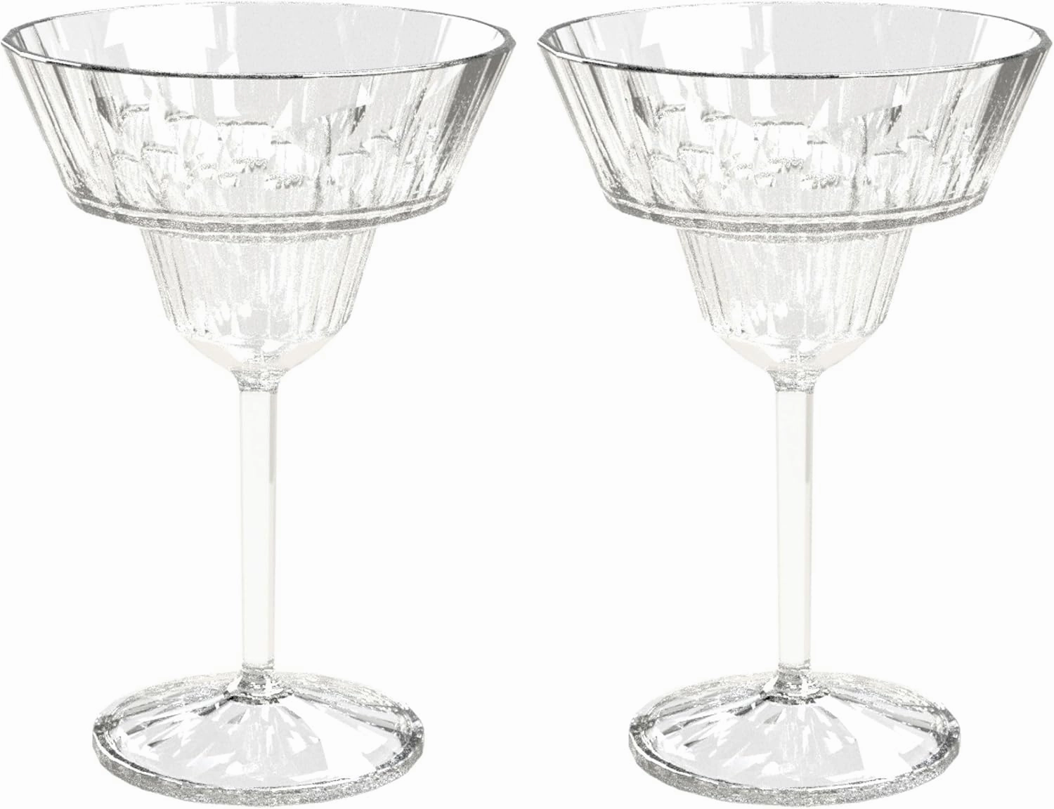 Koziol Superglas Club No. 16, Set of 2, 250 ml, Margarita Glass Made of Crystal-Clear Plastic, Luxurious, Unbreakable, Reusable, for Parties and Camping