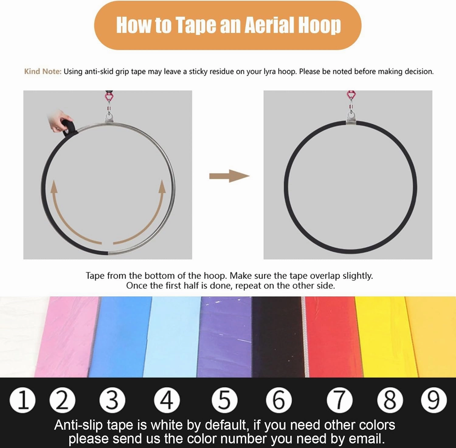 Kunovo Single Point Aerial Yoga Hoop, Lyra Ring Set Include 1 Aerial Hoop, 1 Swivel Buckle, 1 Wall Buckle, 2 Carabiners, 1 Nylon Strap, 1 Anti-Slip Tape