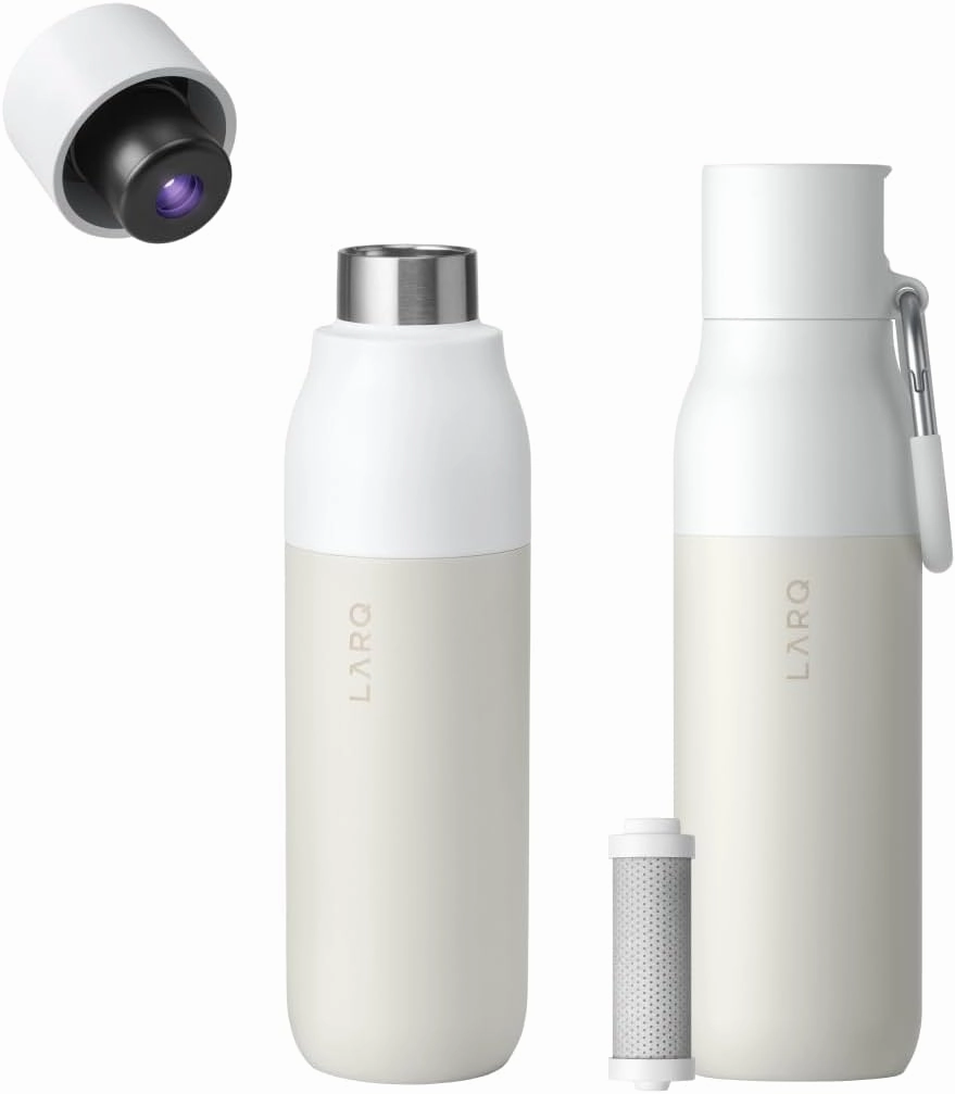 LARQ Clean AF Gift Set Bottle PureVis, Self-Cleaning Water Bottle 17oz   Filtered Insulated Water Bottle 17oz | Reusable Bottles, Travel Friendly, BPA free