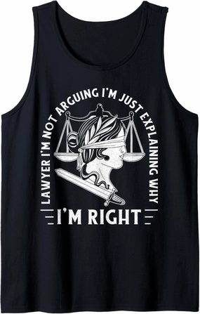 Lawyer colleague exam prosecuting court studying graduation Tank Top