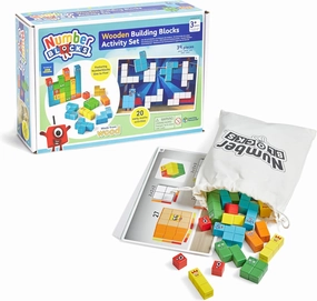 Learning Resources Numberblocks Kit with 20 Activities and 28 Wooden Pieces, Characters from One to Five, Learning Numbers and Counting, Storage Bag, Educational Toy, 3 4 5  Years