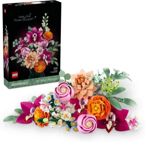 LEGO Botanicals Pretty Pink Flower Bouquet Building Set for Adults - Gift for Mother's Day - Artificial Flowers for Home Decor, Centerpieces for Tables - 10342