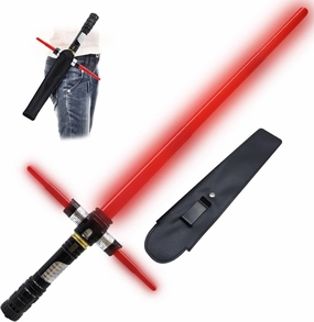 Light Up Saber for Kids, Red Light Swords with FX Sound, Expandable Light Swords Set for Galaxy War Fighter Warriors, Halloween Dress Up Party, Christmas Birthday Present