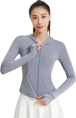 lilaBelle]Lightweight Breathable UPF50  Protection Hoodie for Women【UV Block】, Quick-Dry Material, Perfect for Gym, Yoga, Running, and Outdoor Activities