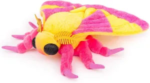 Lilizzhoumax Realistic Rosy Maple Leaf Moth Stuffed Animal - Rose Color, 10 Inch Moth Plush Toy, Plush Toy for Kids, Super Soft Cute Plush, Home Decor
