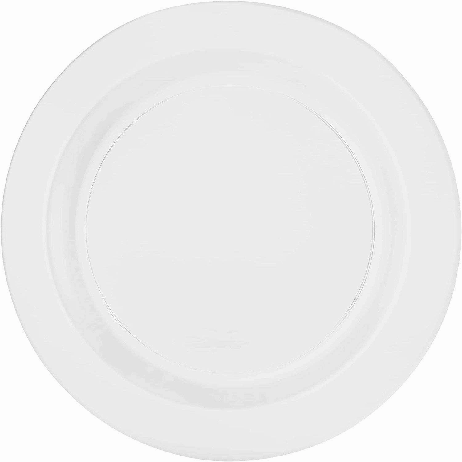 Lillian Tablesettings Premium Quality Heavyweight Plastic Plates China Like. Wedding and Party Dinnerware Plastic Plates 6.25 inc White/Pearl-Value Pack 40 Count