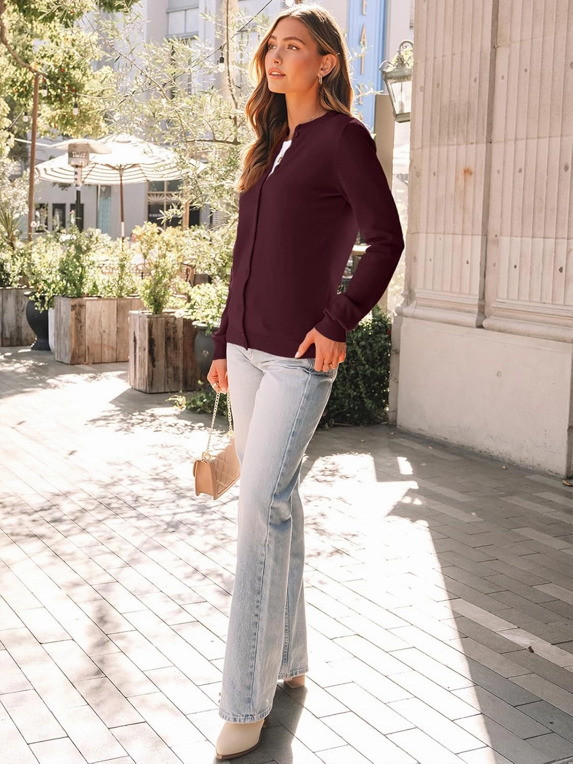 LILLUSORY Women's Cardigan Sweaters 2025 Lightweight Fall Oufits Clothes Fashion Trendy Long Sleeve Tops Casual Jackets