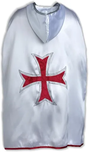 Liontouch - Maltese Crusader Knight Cape | Age 3-8 Years – One Size Fits All | Medieval Pretend Play Cloak For Kids With Classic Red Cross Theme | Ideal Dress Up Accessory For Knight Costumes For Boys