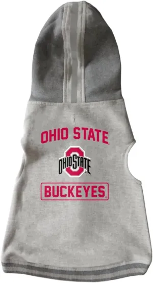 Littlearth Ohio State Buckeyes NCAA Pet Hooded Crewneck with Team Logo and Name