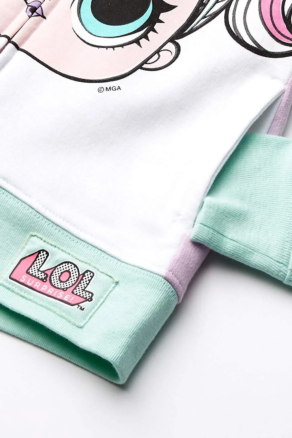 L.O.L. Surprise! Girls' The Theater Club Unicorn Big Face Zip-up Hoodie