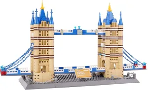 London's Tower Bridge Building Blocks Set, Regular Size Brick World History Architectural Model Kit, Landmark Collection Set Educational Toy for Kids and Adults, Gift Office Décor, 1052 PCS