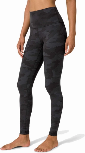 Lululemon Align Stretchy Full Length Yoga Pants - Women’s Workout Leggings, High-Waisted Design, Breathable, Sculpted Fit, 28 Inch Inseam, Heritage 365 Camo Deep Coal Multi, Size 6