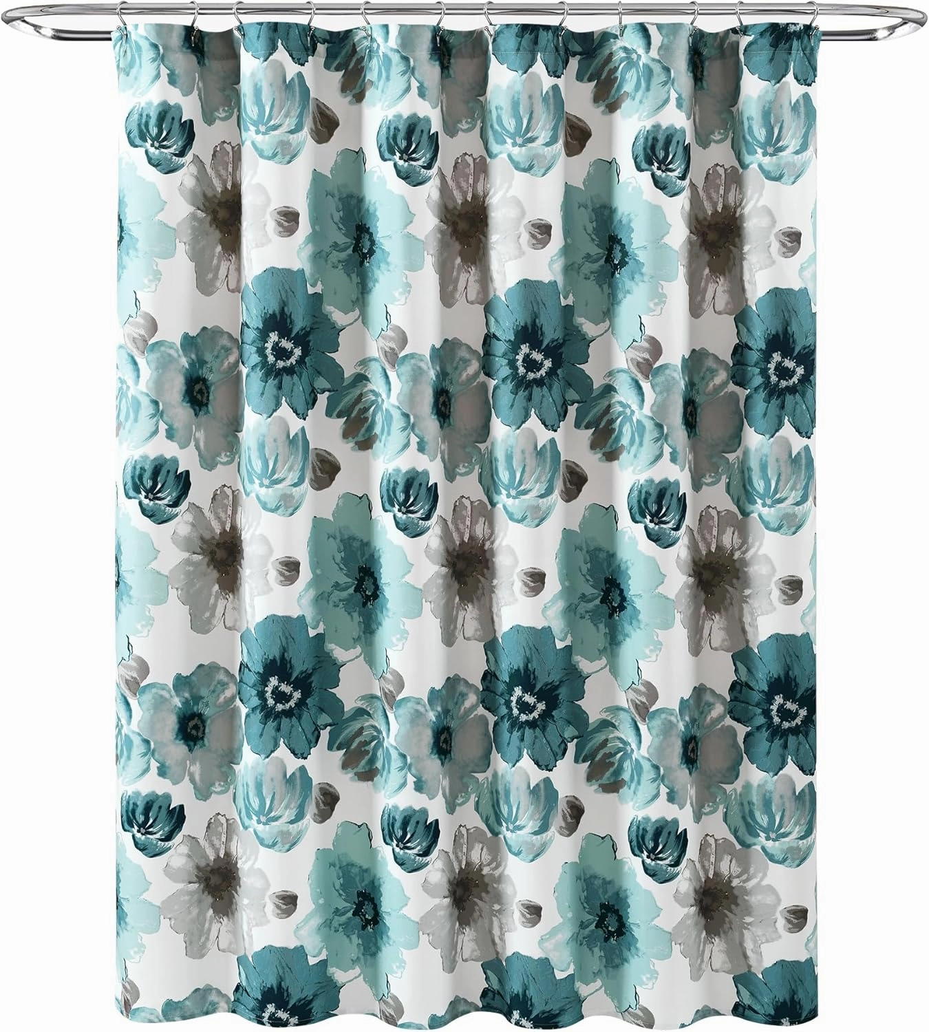 Lush Decor Leah Shower Curtain, 72" x 72", Blue