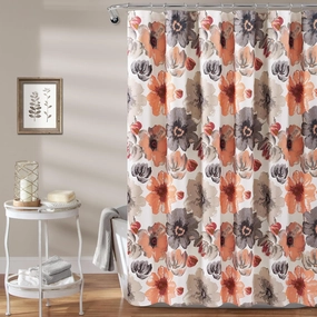 Lush Decor Leah Shower Curtain, 72" x 72", Coral