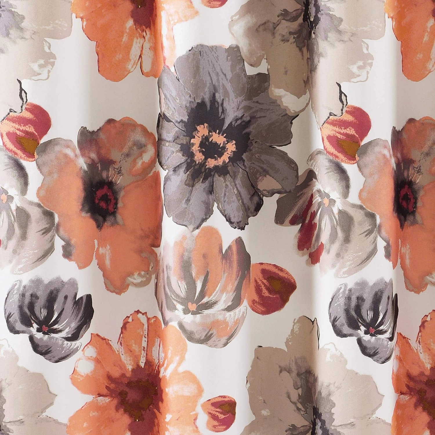 Lush Decor Leah Shower Curtain, 72" x 72", Coral