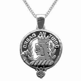 MacLaren Large 1" Scottish Clan Crest Pendant - Sterling Silver
