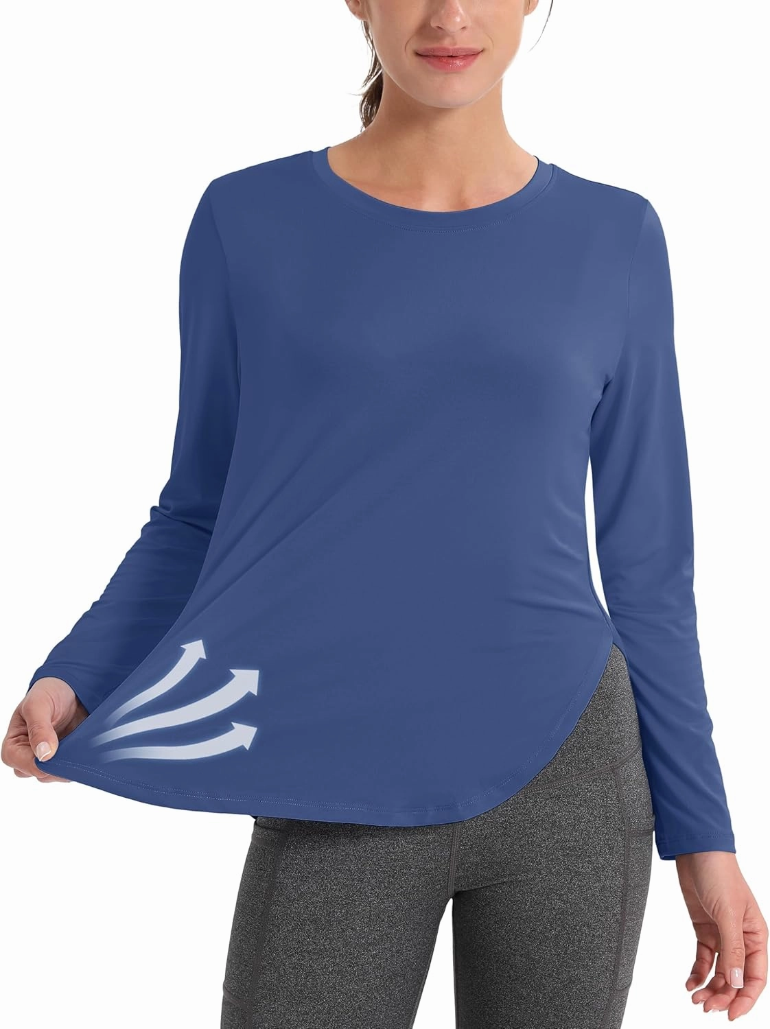 MAGCOMSEN Women's Sun Shirts SPF Long Sleeve Workout Tops Athletic UV Protection UPF 80  Quick Dry T Shirt