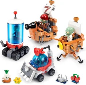 Maikerry 4pcs Plants and Zombies Small Carrier Set Assembly Model vs Assembly Toys boy Girl Toys,Great Gifts for Kids and Fans,Christmas,Birthday and Party