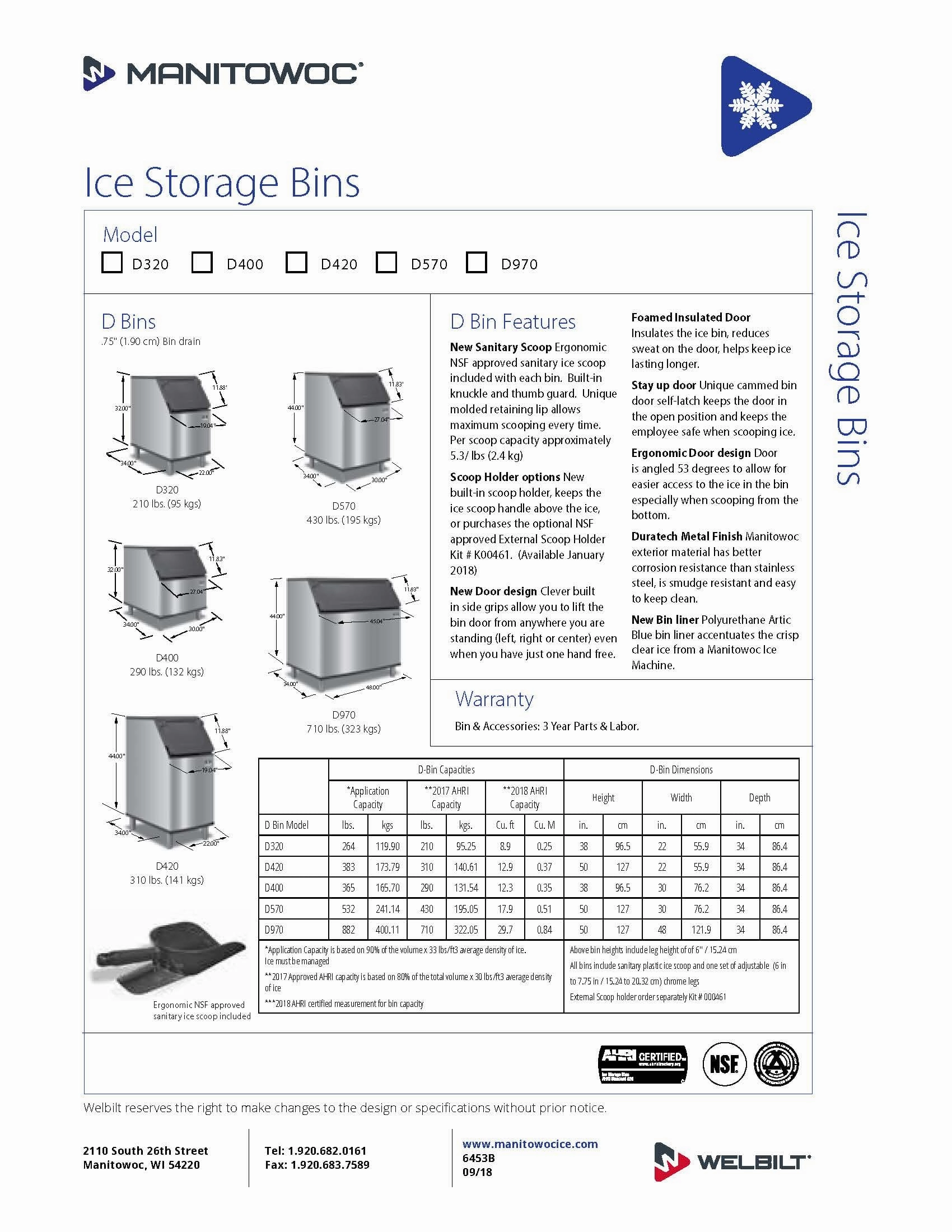 Manitowoc Ice IYT0450A/D570 490 lb Indigo NXT™ Half Cube Ice Machine w/ Bin - 532 lb Storage, Air Cooled