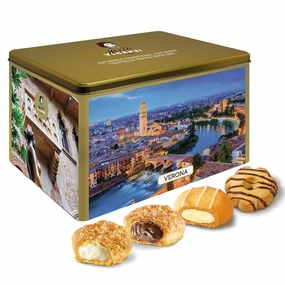 Matilde Vicenzi Verona Gift Tin - Assortment of Italian Pastries and Cookies for Father's Day - 32oz (907g)
