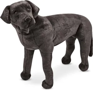Melissa & Doug Giant Black Lab - Lifelike Stuffed Animal Dog (over 2 feet tall), Soft Polyester Fabric, Beautiful Black Lab Markings, Handcrafted, 77.47 cm H x 49.53 cm W x 24.13 cm L