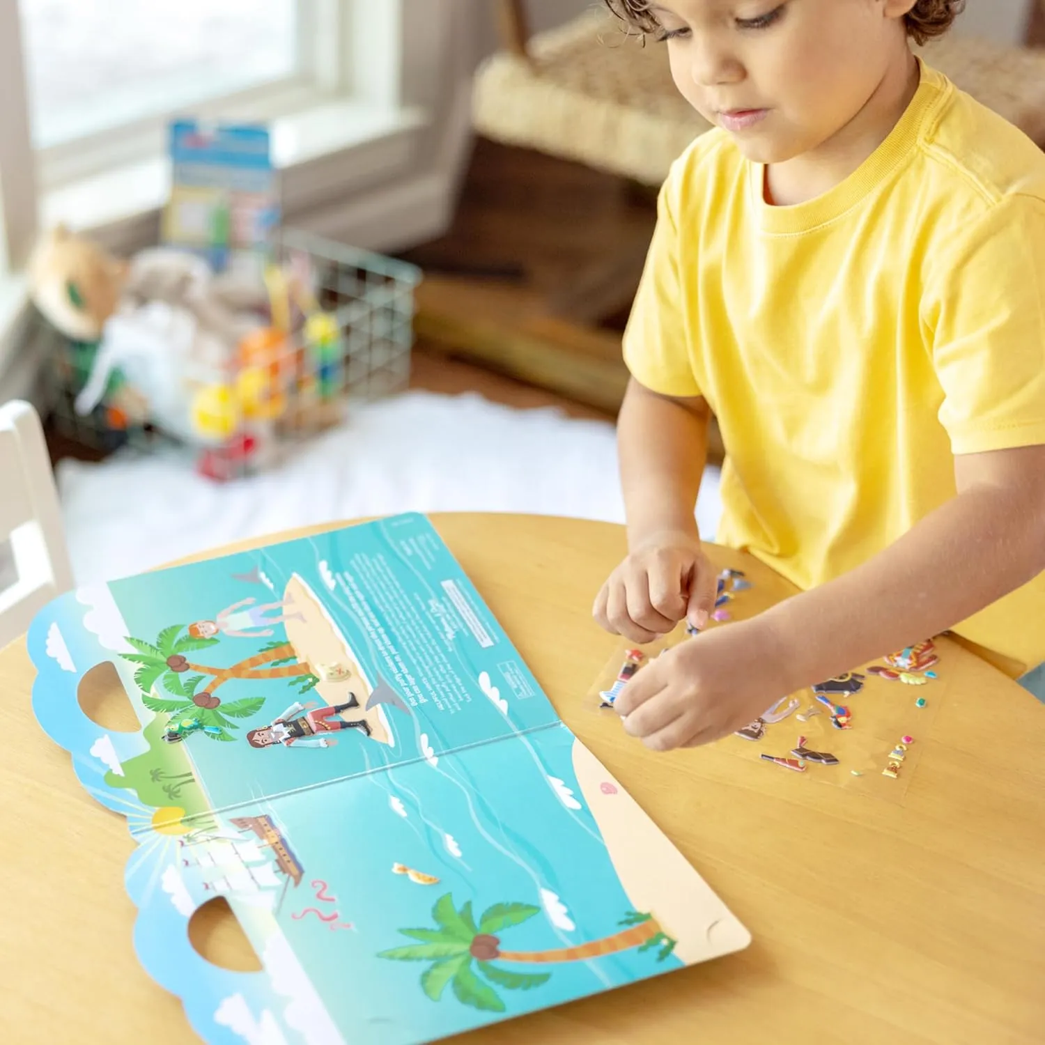 Melissa & Doug Puffy Sticker Play Set 3-Pack (Pirates, Vehicles, Safari)