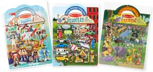Melissa & Doug Puffy Sticker Play Set 3-Pack (Pirates, Vehicles, Safari)