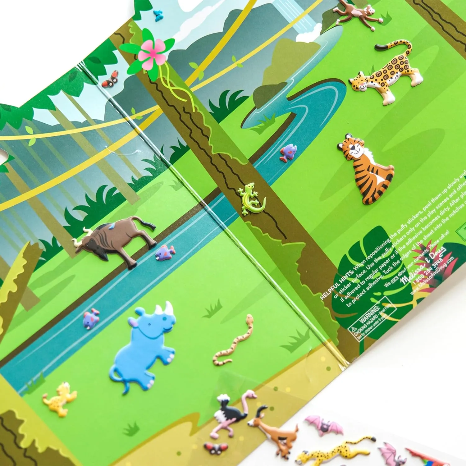 Melissa & Doug Puffy Sticker Play Set 3-Pack (Pirates, Vehicles, Safari)