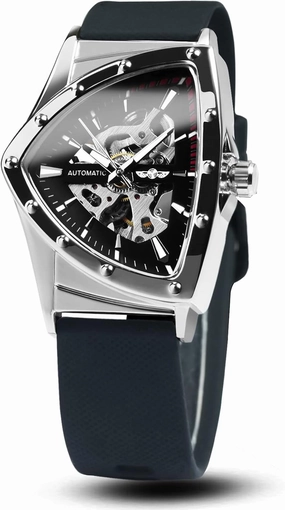 Men's Military Skeleton Automatic Mechanical Wrist Watch for Men Triangle Wristwatch
