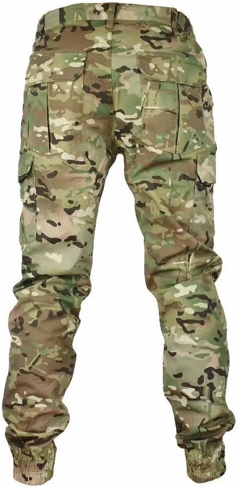 Men's Tactical Cargo Pants, Camouflage Outdoor Working Clothing with Pockets
