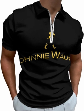 Mens Polo Shirts Performance Short Sleeve Golf Shirt Moisture Wicking Athletic Casual Collared T-Shirt