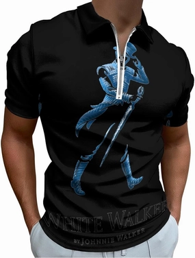 Mens Polo Shirts Performance Short Sleeve Golf Shirt Moisture Wicking Athletic Casual Collared T-Shirt