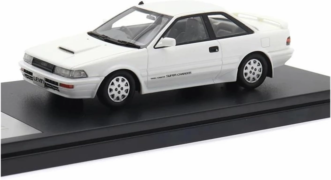 Metal Die Cast Toy Cars 1:43 for J-43571 Corolla Levin GT-Z 1987 Simulation Collection Resin Model Car Scene Decoration for Home Or Office Décor(White)