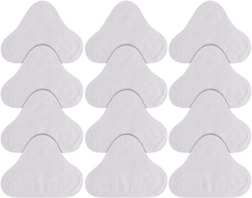 Microfiber Steam Mop Pad Replacement Compatible with H2O H20 Mop X5 Steam Steam Cleaners Washable & Reusable - 12 Pack