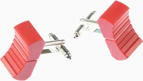 Miniblings Fader Cuff Links Cufflinks Controllers DJ Mixer Engineer Switch Red