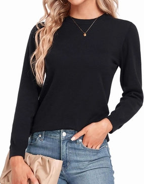 MINTLIMIT Women Lightweight Sweater Crew Neck Soft Knit Casual Basic Long Sleeve Pullover Fall Sweater Blouse Top