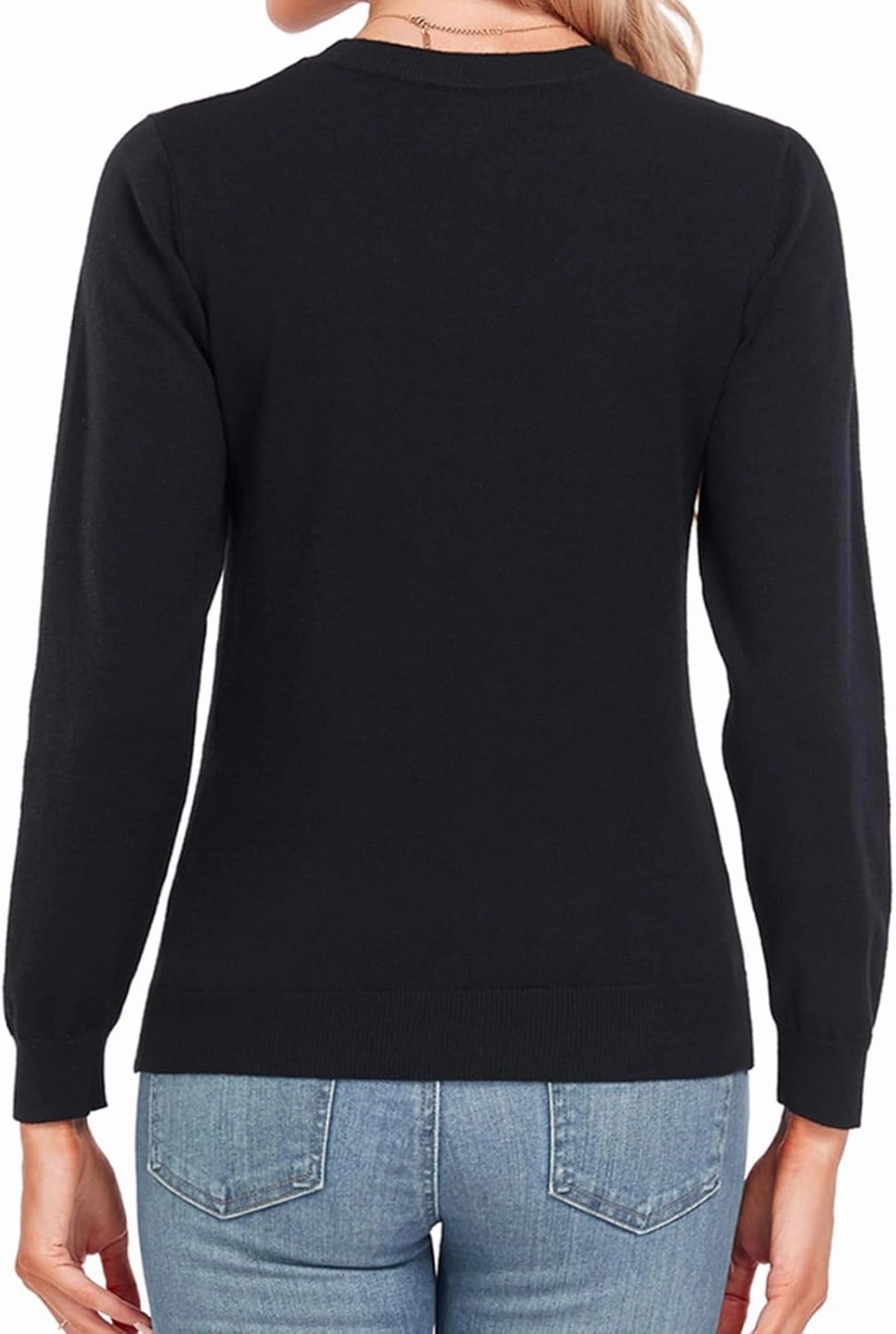 MINTLIMIT Women Lightweight Sweater Crew Neck Soft Knit Casual Basic Long Sleeve Pullover Fall Sweater Blouse Top