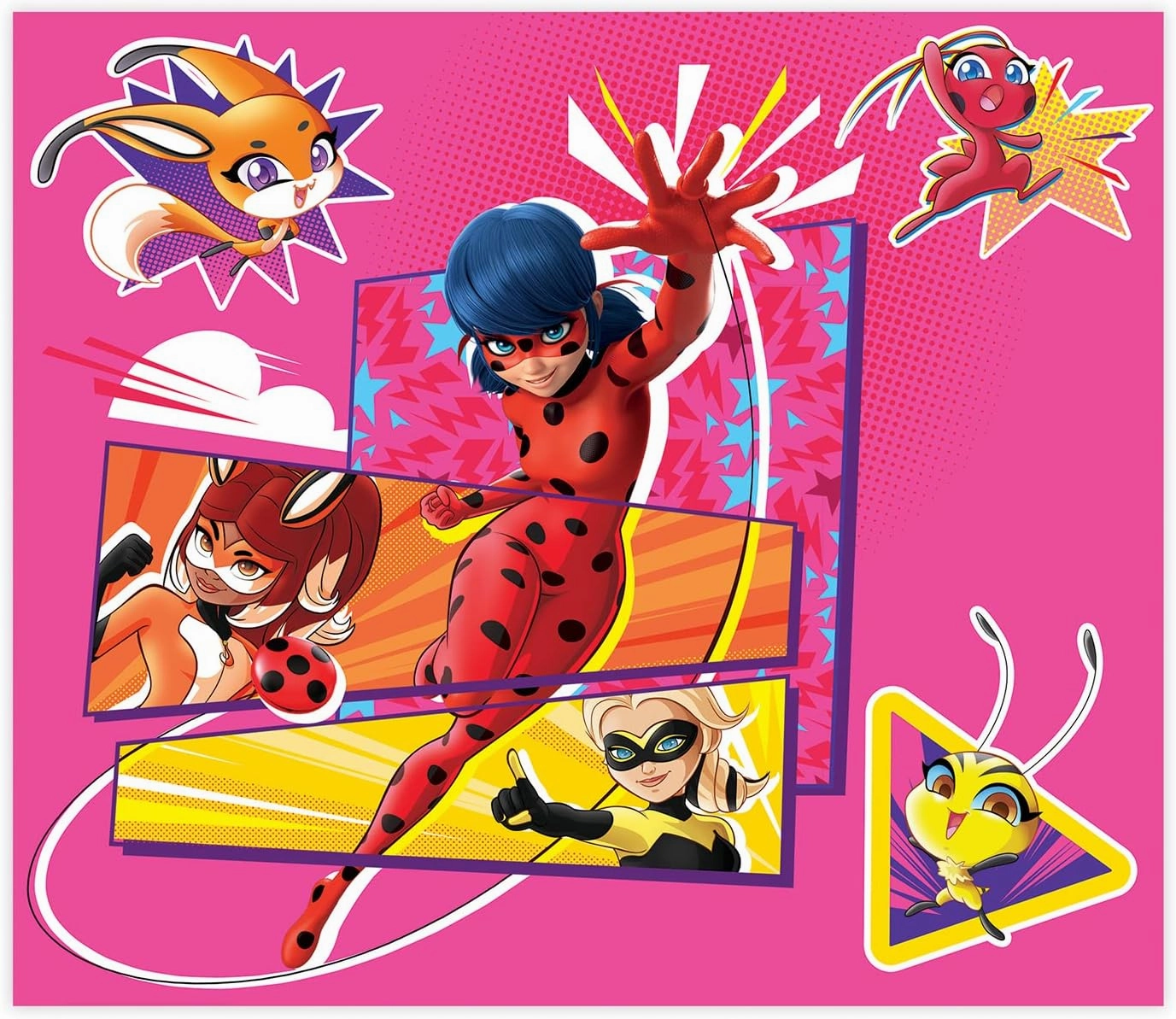 Miraculous Ladybug - 3 in 1 Jigsaw Puzzles for Kids. Featuring Lady & Cat Noir. Great Birthday & Educational Gifts for Boys and Girls. Colorful Pieces Fit Together Perfectly.