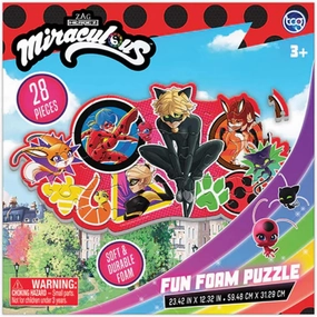 Miraculous Ladybug - Fun Foam Puzzle. Educational Gifts for Boys and Girls. Colorful Pieces Fit Together Perfectly. Great Birthday & Preschool Aged Learning Gift for Boys and Girls